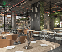 Café moderne Pub Mobilier d'intérieur Café Tables et chaises Salon Sièges design Pizza Restaurant Décor