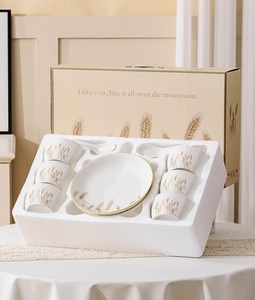 Service de table en céramique de blé durable, vaisselle jetable en porcelaine pour fêtes à domicile, design écologique, cadeaux élégants - Product Image 4