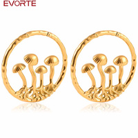 Evorte 10PC Classic Flower Ear Hangers Gauges Stainless Steel Magnetic Ear Weights Expander Ear Tunnels Plugs Jewelry