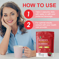 Gummies probiotiques à la canneberge Wins Town Vitamins pour femmes, complément alimentaire pour la santé intestinale, gummies probiotiques pour femmes
