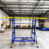 Plateforme de construction mobile électrique en acier de 500 kg, hauteur 2 m, télécommande, moteur 1500 W, table élévatrice pliable