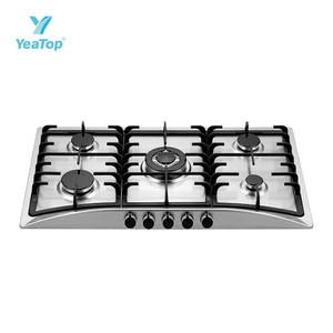 Estufa de Gas Empotrable de Acero Inoxidable de 90cm x 86cm con 5 Quemadores y Dispositivo de Seguridad con Protección Contra Llamas, Electrodoméstico de Cocina - Product Image 4