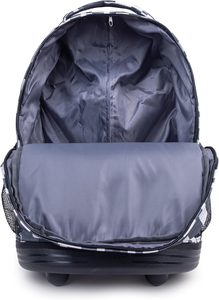 Sac à dos à roulettes camouflage pour enfants, pour fille et garçon, avec roues, pour l'école, les voyages, sac en polyester sans fermeture, sac d'étude à l'étranger - Product Image 5