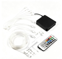 Kit de plafonnier à fibres optiques RGBW Premium FLYMING pour voiture, avec application et télécommande, 12V, décoration intérieure de voiture