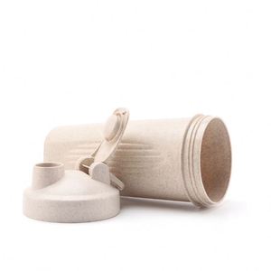 Wholesale Shaker Cups Wheat Straw Sports Powder Mixer Protein Water <b>Bottle</b> With Logo - Product Image 3