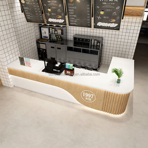 Conception de magasin personnalisée Meuble électronique pour magasin Armoire légère Armoire <span class=keywords><strong>haute</strong></span> étagère murale Comptoir de bar pour magasin Réception à vendre - Product Image 6