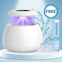 Nettoyeur dentaire ultrasonique UV Smile Find 180ml 48kHz 24W pour prothèses dentaires, aligneurs et protège-dents