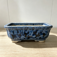 Pot suspendu rectangulaire en argile violette Yixing pour plantes succulentes, pot à bonsaï en céramique émaillée antique, écologique, pour extérieur et jardin domestique