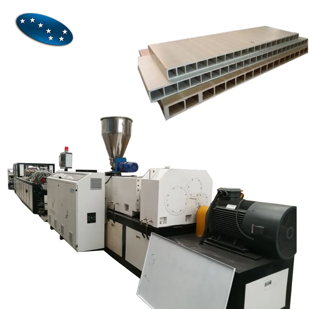 PVC pannello porta WPC profilo linea di macchine di produzione con laminato film