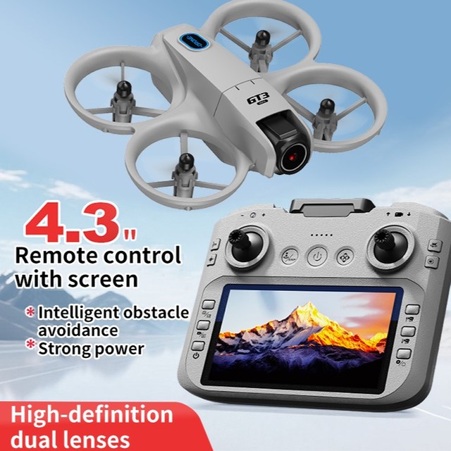 GT3 MAX Beginner Drone with Plastic Frame 4K Screen Remote Control Optical Flow Positioning Electric Lens