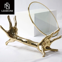 Nouveau design italien Table basse ronde en acier inoxydable verre trempé Art Design Ensemble table basse de luxe de style nordique