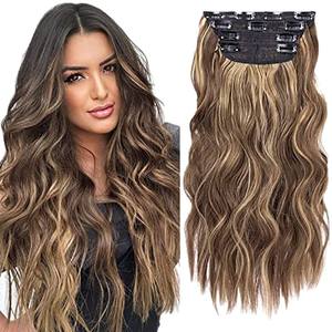 Ensemble d'extensions de cheveux longs bouclés Sw305, 20 pouces, avec clips BB pour femmes - Product Image 1