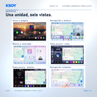 Lecteur Android KSOY pour voiture, Android 16, 9 pouces, 10 pouces, autoradio, lecteur DVD universel pour voiture