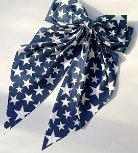 Día DE LA Independencia Bandera de EE. UU. Estampado de lazo Cinta para el cabello Scrunchies Lazo Accesorio para el cabello Flutter Ribbon Bow Pinza para el cabello para decoración de fiestas - Product Image 5