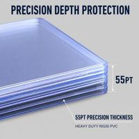 Étui de rangement rigide en PVC Elite 55PT pour cartes de visite, 3x4 pouces, protection professionnelle haute transparence