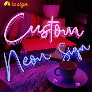 Sinal acrílico personalizado neon 12v led, sinal de luz neon personalizado