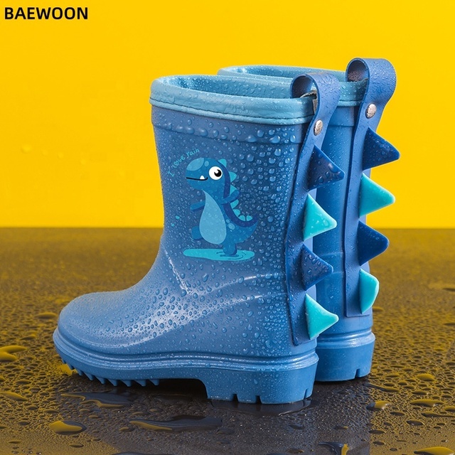 BAEWOON CRB11 Children Dinosaur Rain Boots for Boys Girls Lightweight Anti-slip 2025 Popular Rain Shoes Waterproof Water Shoes