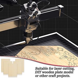 <span class=keywords><strong>Fogli</strong></span> <span class=keywords><strong>di</strong></span> legno <span class=keywords><strong>di</strong></span> tiglio Pack <span class=keywords><strong>1</strong></span>.5mm 2mm legno non finito per Cricut Maker creazione e taglio Laser fai da te modello <span class=keywords><strong>di</strong></span> giocattoli Puzzle artigianali <span class=keywords><strong>1</strong></span>/16x12x12 - Product Image 6