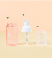 Usine personnalisé PET rose 40ml 50ml 60ml bouteille de nettoyant pour le visage emballage cosmétique bouteille en mousse