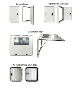 Portes de rangement à accès par compartiment pour camping-cars, avec deux charnières et coins arrondis, trappe pour camping-car - Product Image 3