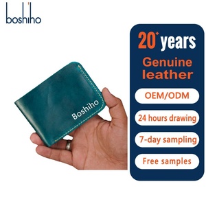 Boshiho Vintage Crazy Horse Bifold Genuine Leather <b>Wallet</b> for Men <b>RFID</b> Blocking Multi-Function Credit Card Holder No Closure - Product Image 1