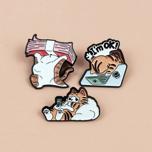 Spilla per gatto da lavoro carina creativa, sono <span class=keywords><strong>Ok</strong></span>, spilla regalo in lega - Product Image 3