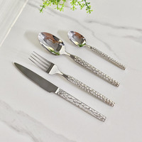 Ensemble de couverts de luxe en acier inoxydable pour mariage, couteau, fourchette, cuillère, idéal pour offrir, usage domestique, restaurant, service de table