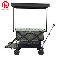 Tente Pare-Soleil Mobile Personnalisable OEM Plateforme Portable Chariot Pliant de Camping Chariot de Transport pour Stand Alimentaire et Outils