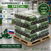 Gazon synthétique personnalisé de 10 mm, rouleau de gazon artificiel de taille 1x5m 2x5m, tapis de pelouse artificielle pour l'affichage en supermarché, la décoration des magasins de détail