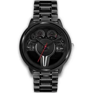 Часы на заказ, мужские спортивные часы из нержавеющей стали, индивидуальный дизайн, колесные часы на колесах