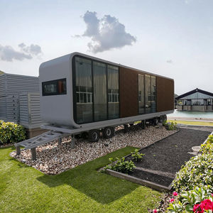 Casa Prefabricada Móvil Grande y Moderna Cápsula Remolque de Viaje para Exteriores Autocaravana con Habitación para Acampar y Viajar - Product Image 4