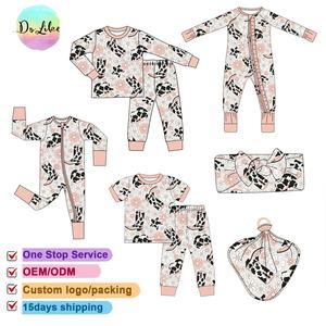 बुटीक कपड़े के बच्चे बांस पजामा की ज़िप्पी कंबल ब्लाइंड बॉक्स बेबी चूहों फूलों के पैटर्न कपड़े - Product Image 4