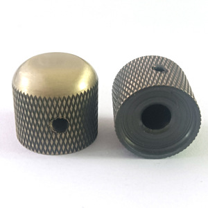 Cromo negro oro bronce Metal tono volumen perilla potenciómetro <span class=keywords><strong>sombrero</strong></span> empuje <span class=keywords><strong>guitarra</strong></span> eléctrica perilla con agujero para piezas de <span class=keywords><strong>guitarra</strong></span> - Product Image 4