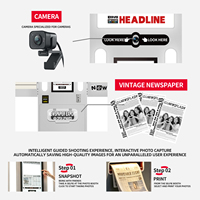 Mesin Cetak Foto Booth Koran, Peralatan Layanan Komersial dengan Perangkat Lunak, Logo, dan Casing PhotoBooth, Mesin Vending