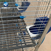 Cage d'élevage de lapins pour ferme avicole, équipement d'élevage de lapins, cages à lapins YIZE en fil galvanisé 2.0-4.0 mm