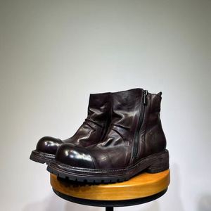 Bottes en cuir pour homme Mapi, style Chelsea mi-mollet, design antidérapant, doublure en fourrure, toutes saisons - Product Image 3