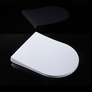 Abattant <span class=keywords><strong>WC</strong></span> Commercial Moderne UF à Fermeture Lente, Charnière en Acier Inoxydable, Démontage Rapide à un Bouton, Résistant aux Taches - Product Image 2
