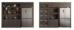 Buffet de salon/cave à vin sur mesure de haute qualité avec finition sans peinture, conception gratuite, fabricant direct - Product Image 4