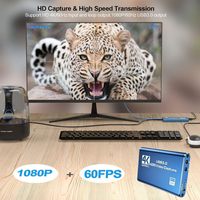 Tarjeta Capturadora de Video USB 3.0 4K 1080p HDTV para Teléfono Móvil, Laptop, Tablet, Transmisión en Vivo de Juegos, Grabación HDTV