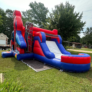 Cool Commercial PVC Kids Inflable Spider Man Bounce House Jumping <span class=keywords><strong>Castillo</strong></span> hinchable con tobogán para eventos de alquiler de fiestas - Product Image 6