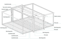 Maison modulaire préfabriquée de luxe à double aile extensible, conteneur habitable 2 chambres, cabine de vie portable, bureau mobile