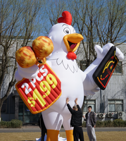Ballon gonflable géant personnalisé en forme de poulet/coq, taille personnalisable pour la publicité extérieure