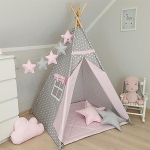 Juguete Deportivo <span class=keywords><strong>para</strong></span> Niños, Pequeña Casa de Juegos de Lona de Algodón, Tipi Indio <span class=keywords><strong>para</strong></span> Niños Hecho de Lona - Product Image 2