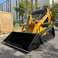 Mini-chargeuse compacte sur chenilles en caoutchouc CE, EURO 5, avec commande par joystick hydraulique, sortie auxiliaire à haut débit, pour travaux de terrassement de jardin