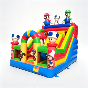Castillo inflable comercial de <span class=keywords><strong>Super</strong></span> <span class=keywords><strong>Mario</strong></span> con tobogán, combo para niños, castillo inflable para saltar al aire libre, <span class=keywords><strong>Mario</strong></span> <span class=keywords><strong>Bros</strong></span> Bouncer para negocio de alquiler. - Product Image 1