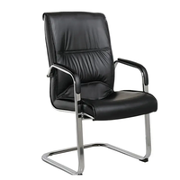 Fauteuil de bureau moderne en gros, chaise d'accueil, chaise visiteur empilable en cuir avec accoudoirs pour la maison, le bureau et l'école