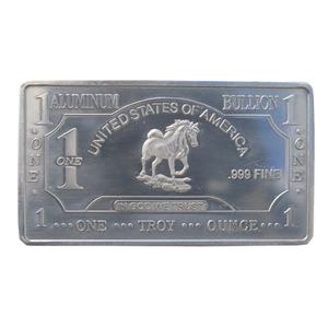 2023 Metal Type Challenge Coin metal Crafts 1 oz. Barra de caballo de aluminio puro 999 a la venta B62H - Product Image 3