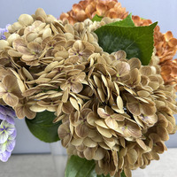 Kunstmatige enkele latex real touch donkere faux hortensia bloemen herfstkleurverloop bloemen voor bruiloft tafel huis feest decoratie