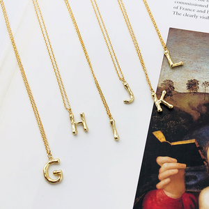 <span class=keywords><strong>Gumus</strong></span> Kolye placcato oro 925 Sterling Silver martellato lettera collana personalizzata personalizzata collana iniziale per le donne - Product Image 3