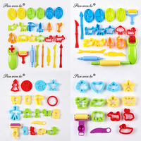 Panwenbo 26 Pièces Set Pâte à Modeler Éducative Bricolage pour Enfants Modèles Animaux Gâteaux Fruits Outils Pâte à Modeler et Moules